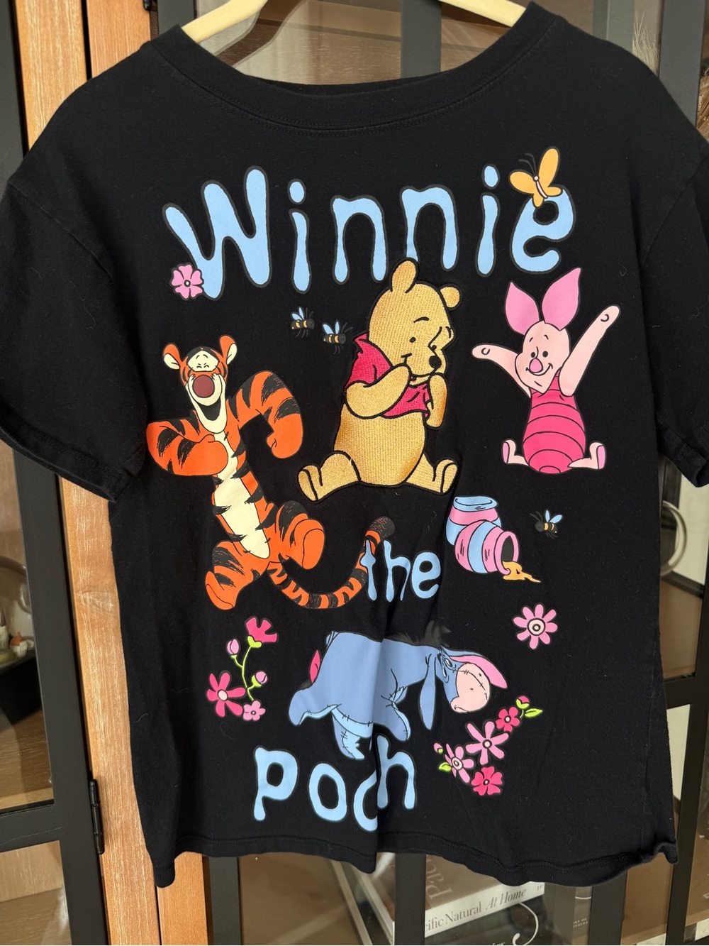 Winnie the pooh & friends disney tee embroidered patches colorful short sleeve